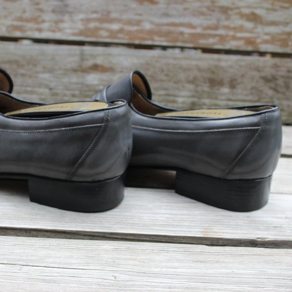 Polished Grey Leather Loafer, Men's Size 9.5 EEE, Made in Brazil - Picture 6 of 13